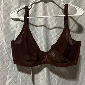 SKIMS Chocolate Sheer Bra